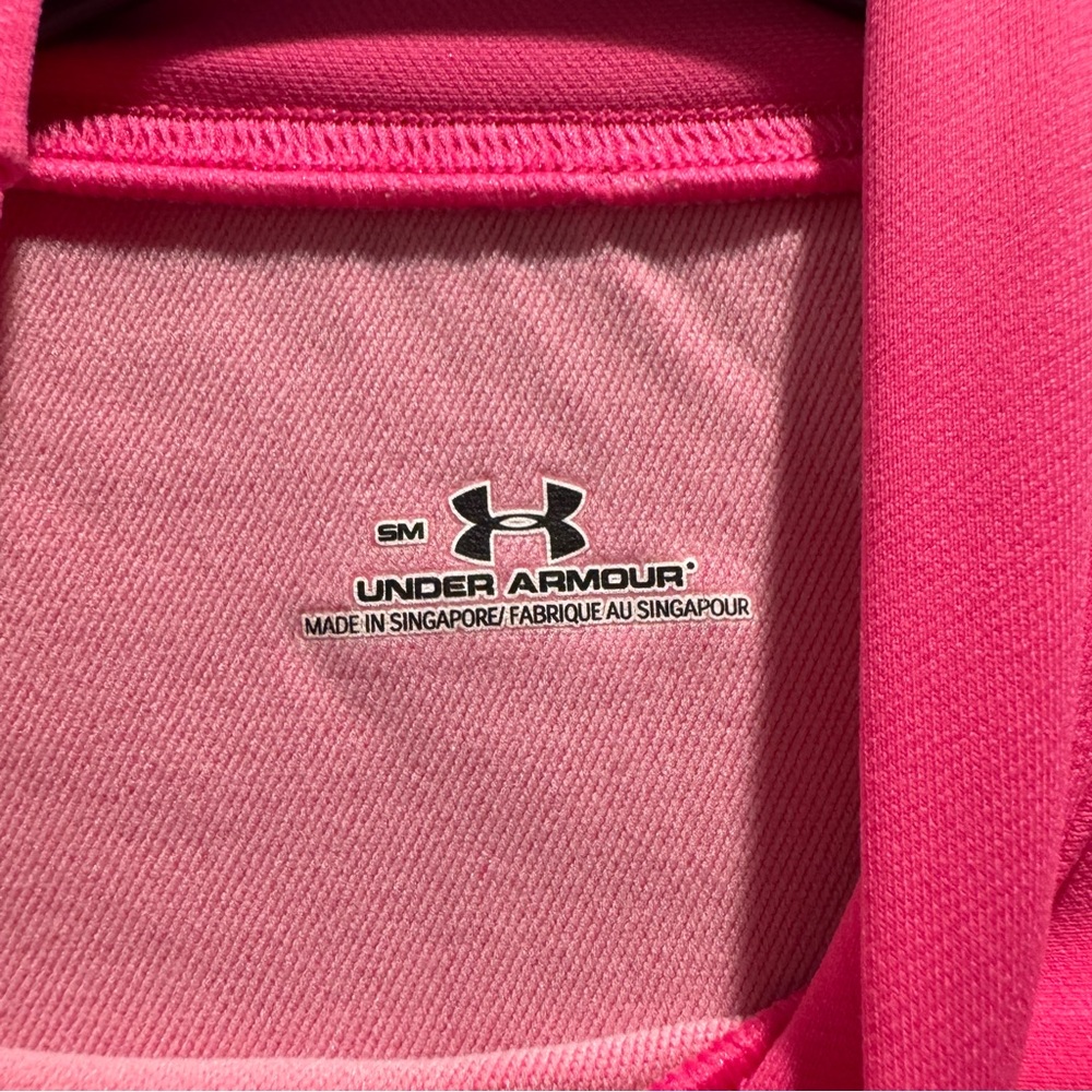 Under Armour Hot Pink Long Sleeve Mock Neck Top - Picture 6 of 6